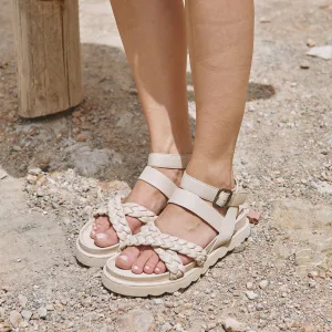 Alexa Plaited Leather Sandals