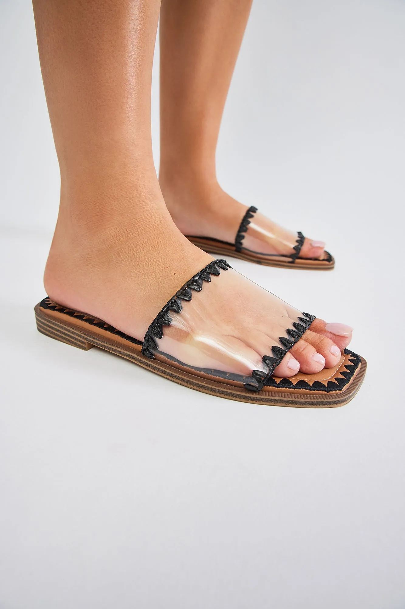 Alexia Flat Sandals - Black