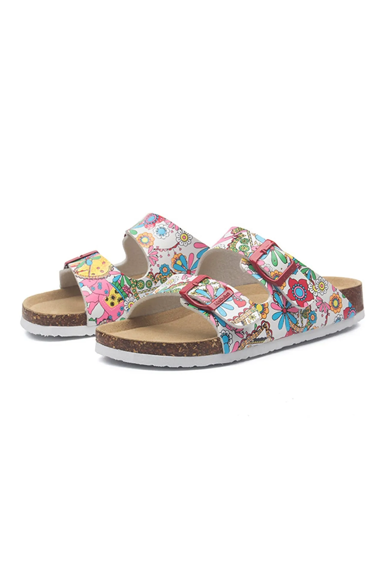 Amozae-Printed Buckle Birkenstock Sandals