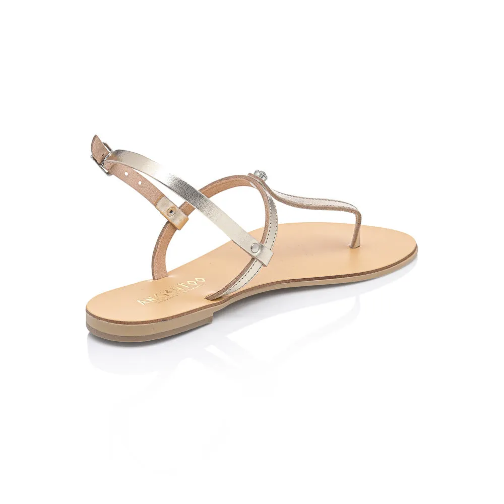 Ancientoo T-Straps Sandals Peitho