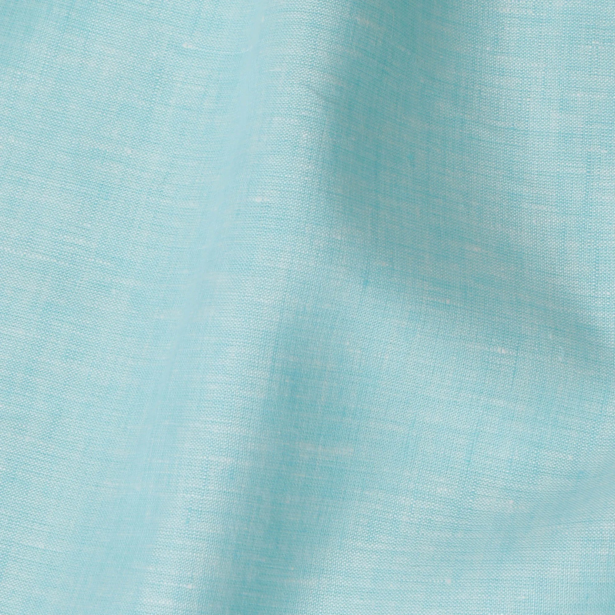 Aqua Blue Plain Premium Pure Linen Fabric - 60 Lea Quality, 140 cm Width-D19931