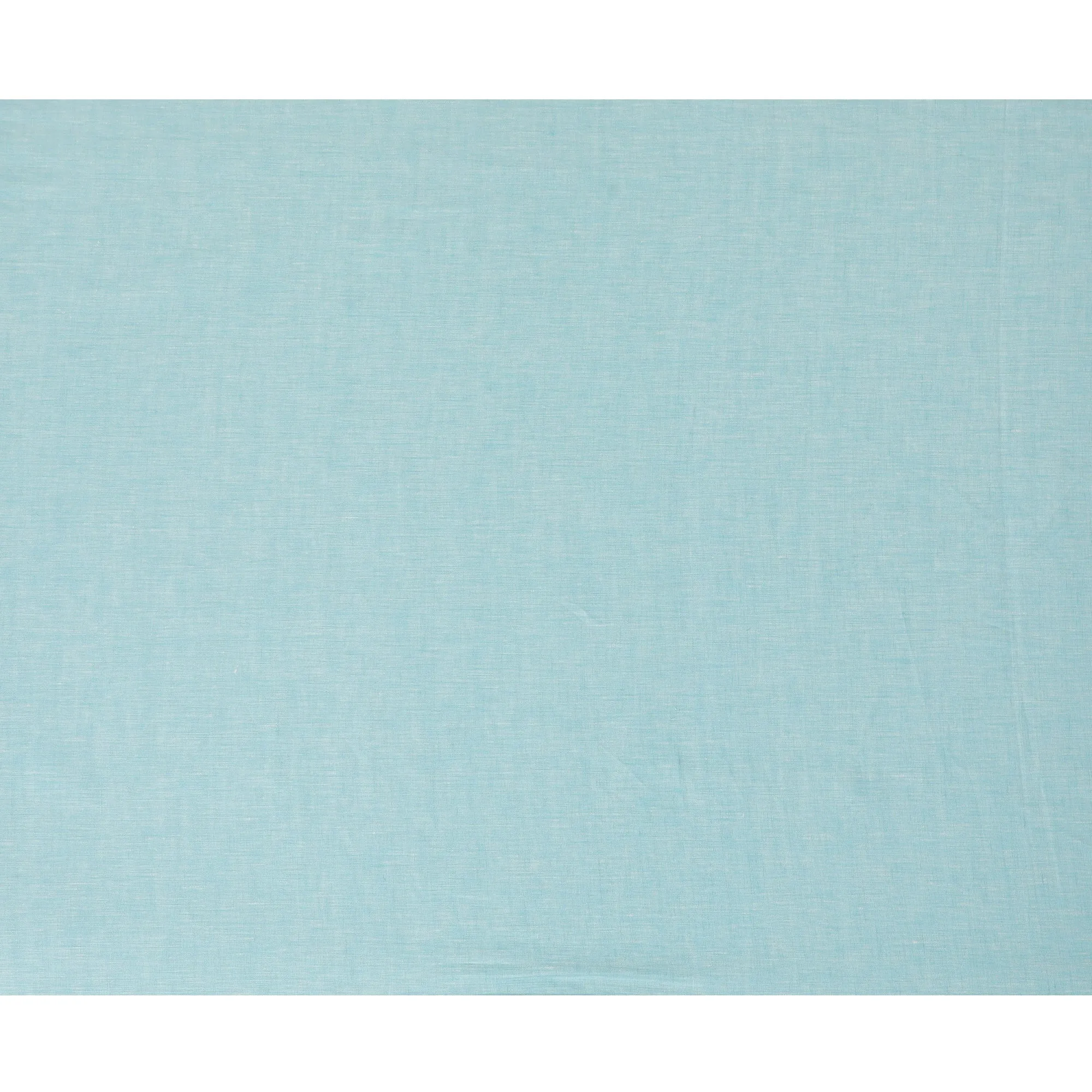 Aqua Blue Plain Premium Pure Linen Fabric - 60 Lea Quality, 140 cm Width-D19931