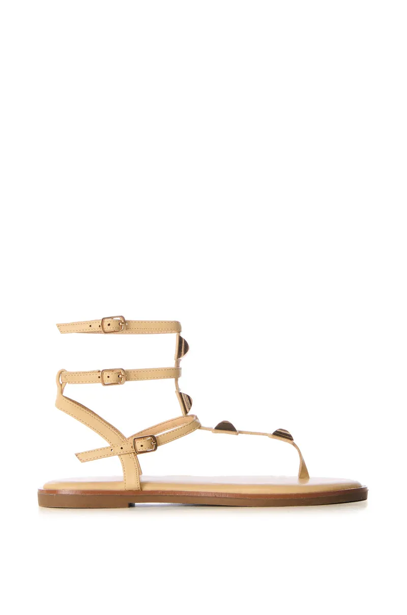 AZALEA WANG GINGKO NUDE GLADIATOR SANDAL