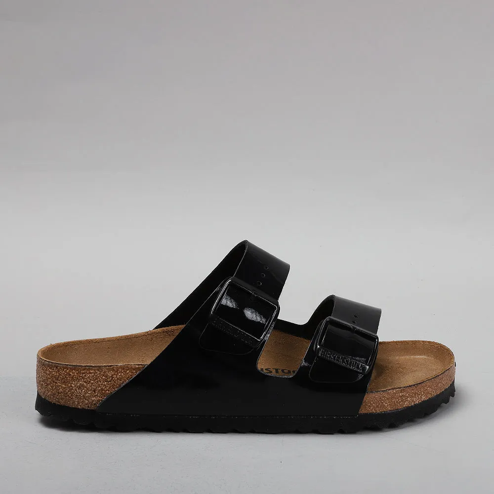 BIRKENSTOCK ARIZONA PATENT BLACK SANDALS