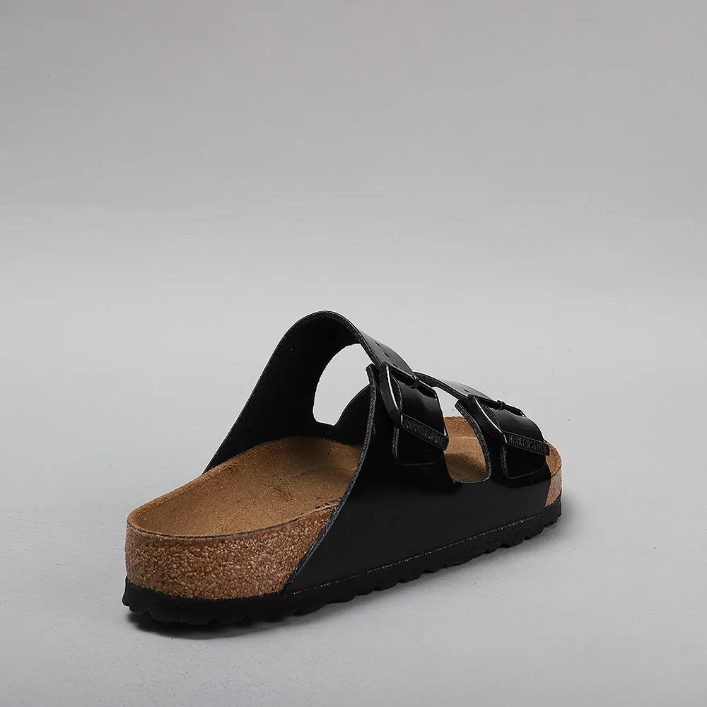 BIRKENSTOCK ARIZONA PATENT BLACK SANDALS