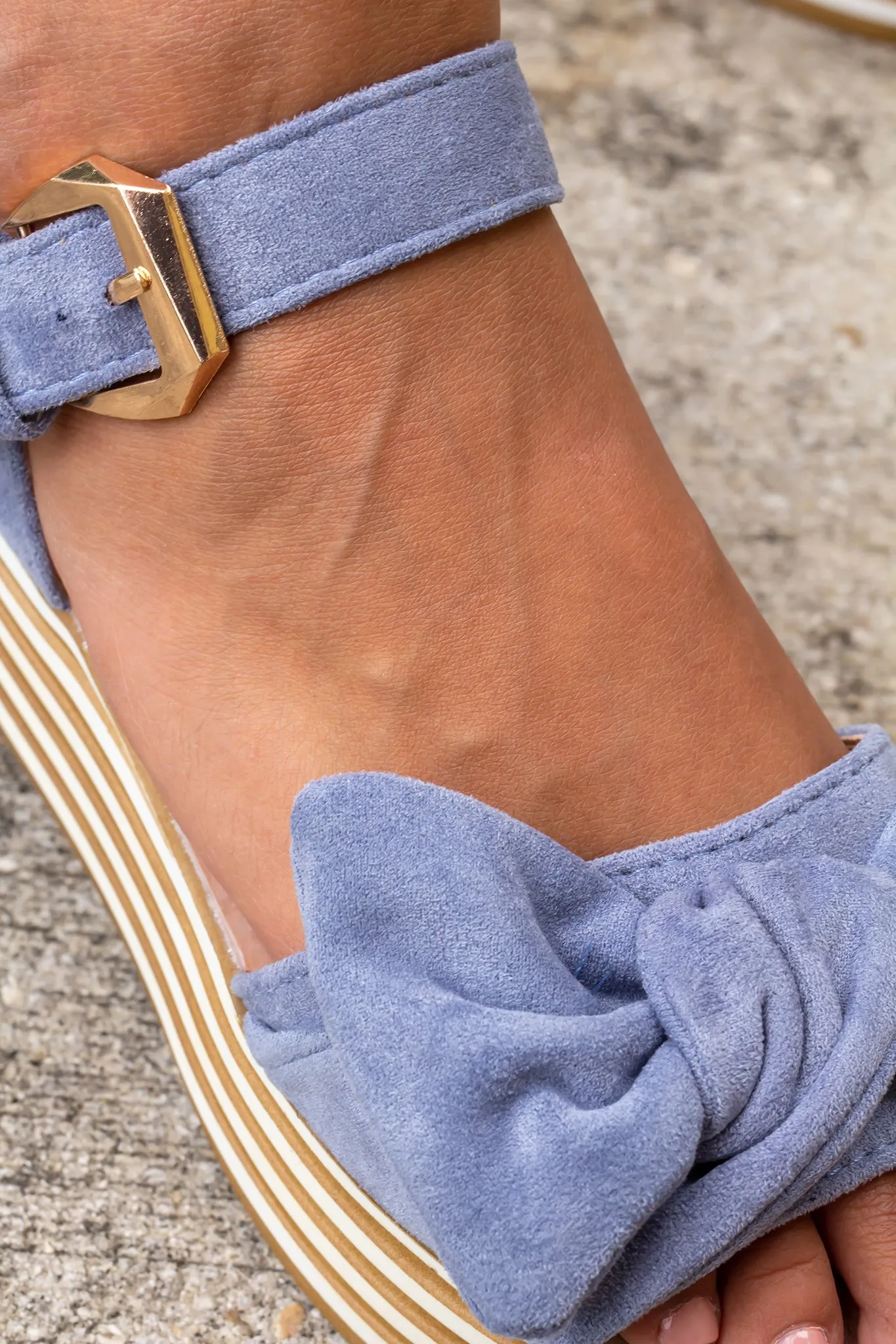 Blue Platform Sandals