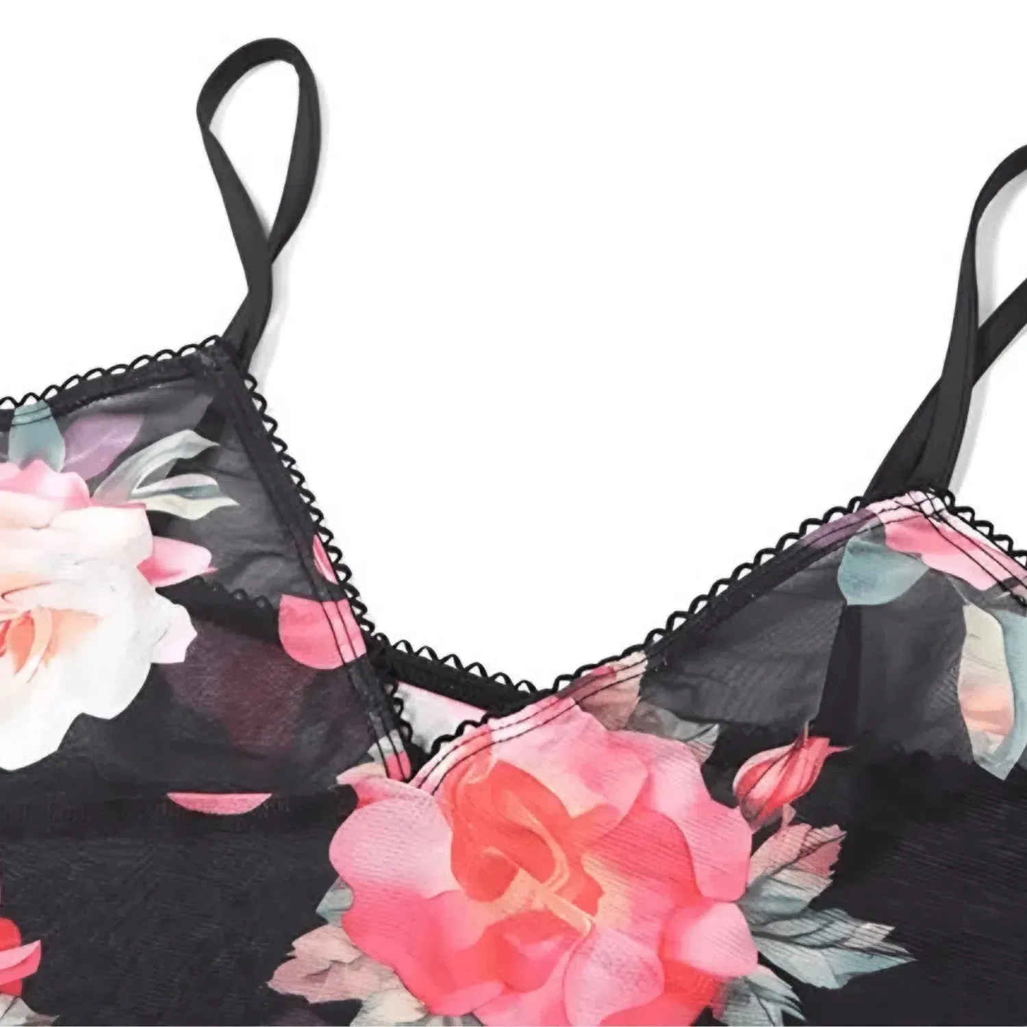 Ébène Élancée Set – Floral print – Flowing maxi skirt