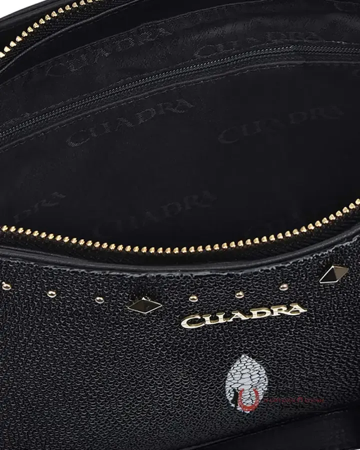 CUADRA MANTARRAYA BLACK STUDS BAG