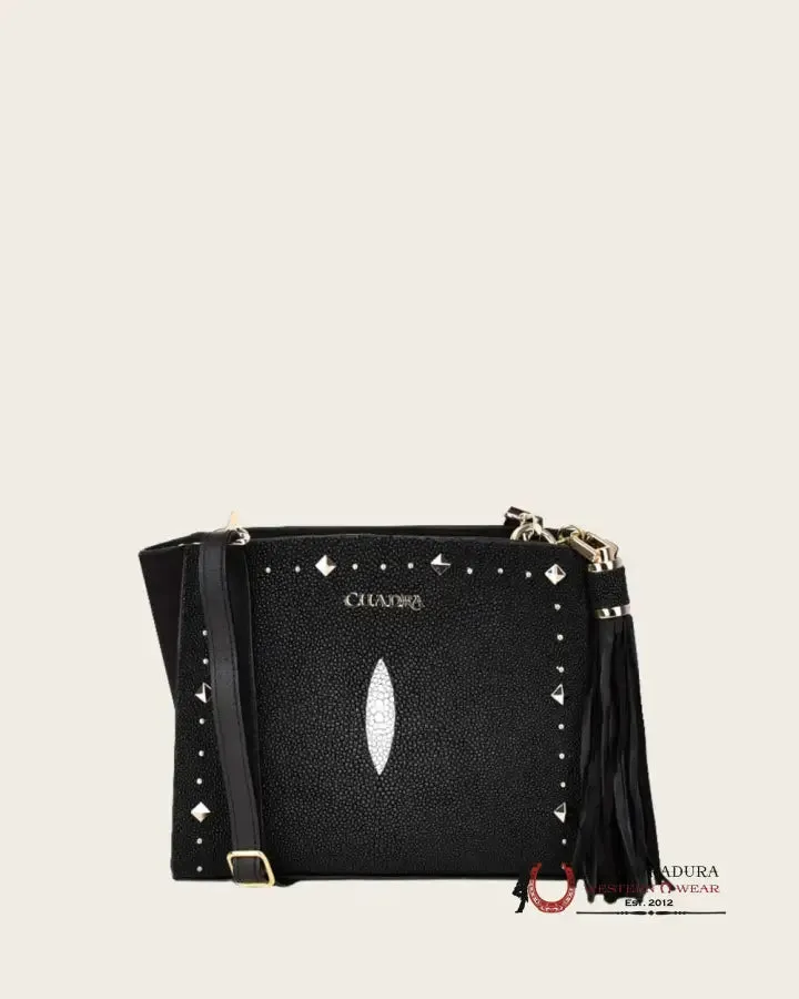 CUADRA MANTARRAYA BLACK STUDS BAG