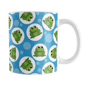 Cute Blue Frog Pattern Mug