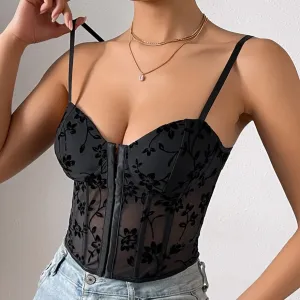 Elegant Lace Camis French Chic Corset Bralette