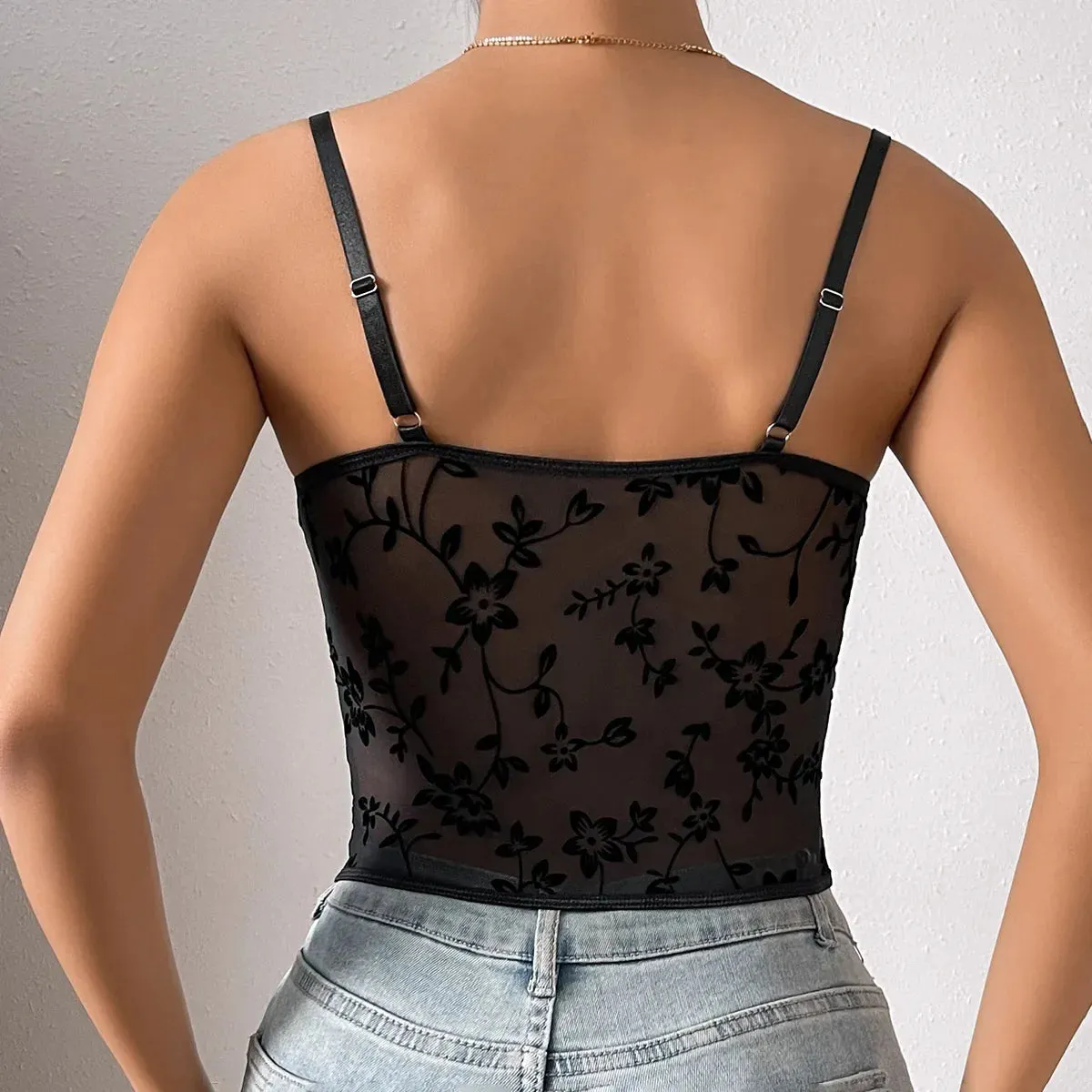 Elegant Lace Camis French Chic Corset Bralette