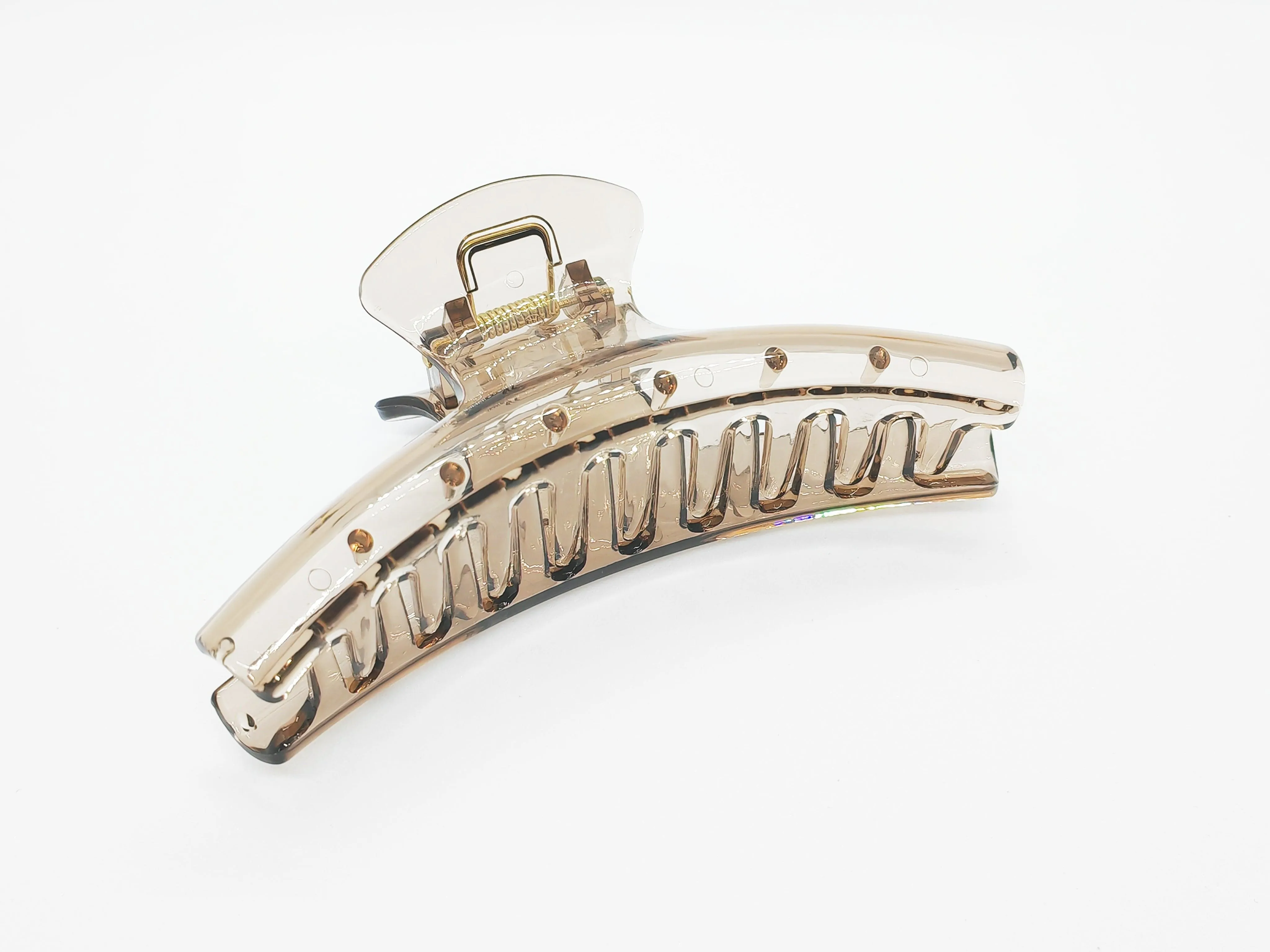 Elegant Transparent Curved Hair Claw Clip