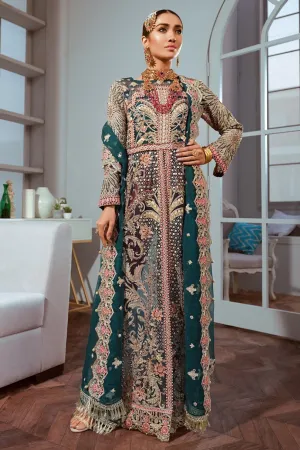 Embroidered Luxury Chiffon Wear in Green Color #N7037