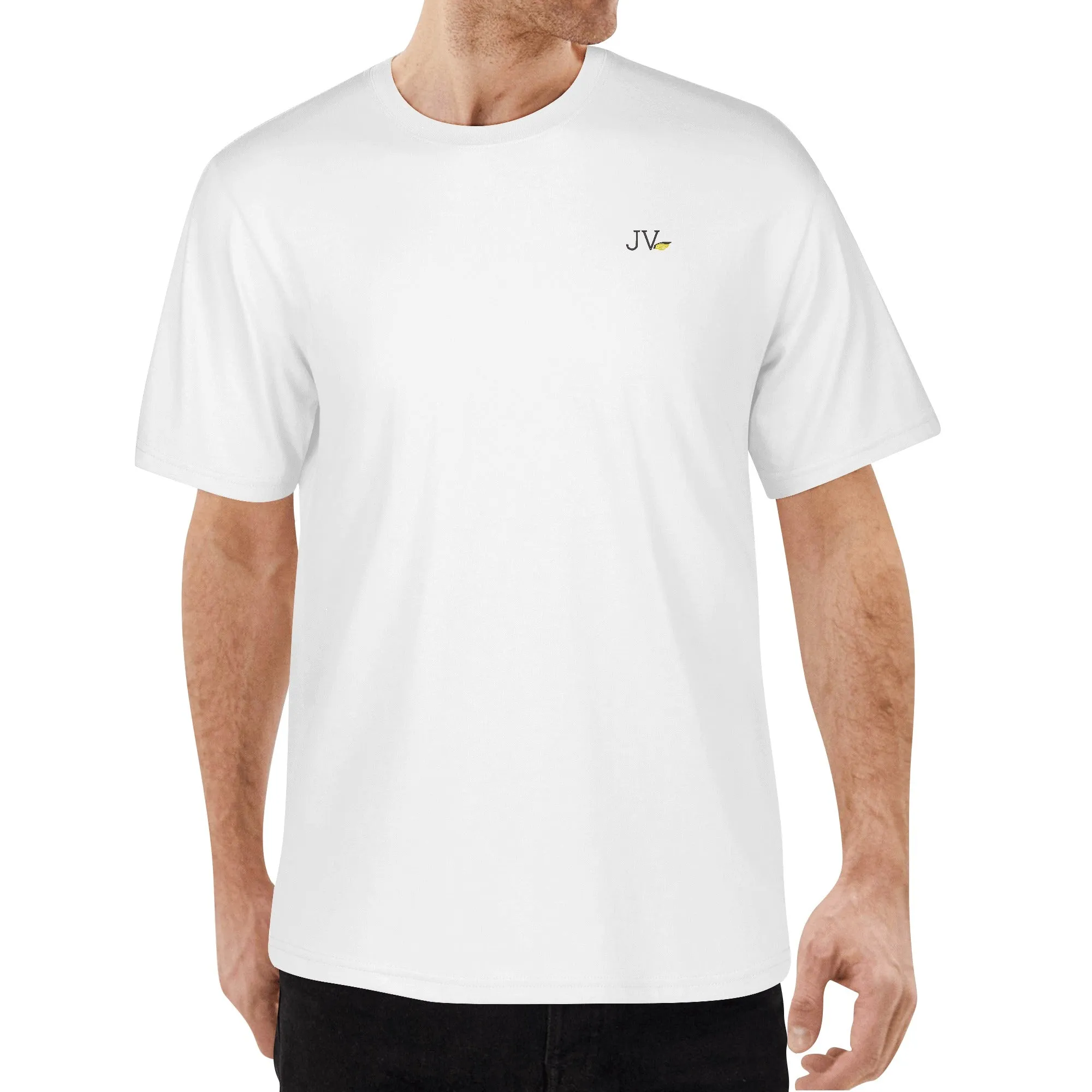 Embroidered Mens Cotton T shirt (Chest Design)