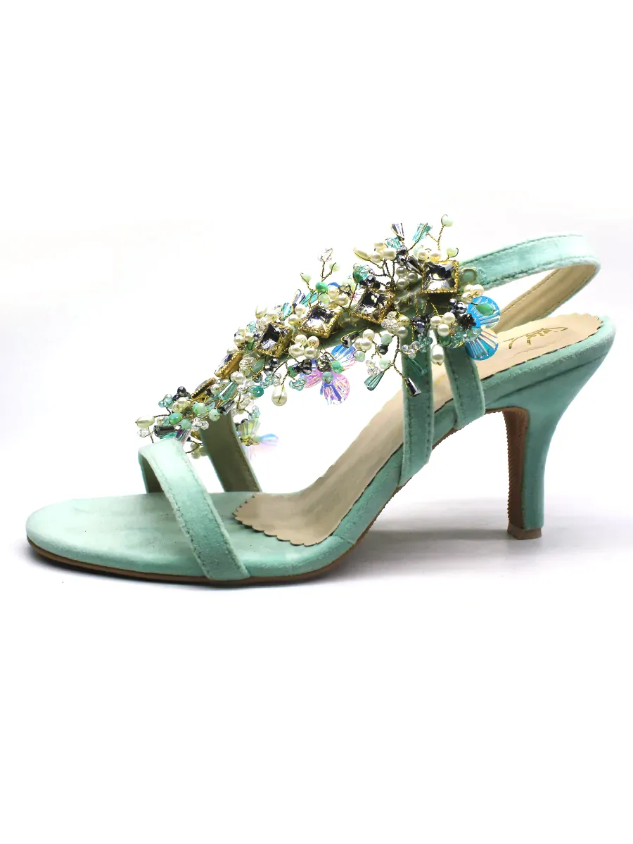 Ferozi Heel Fancy Sandal