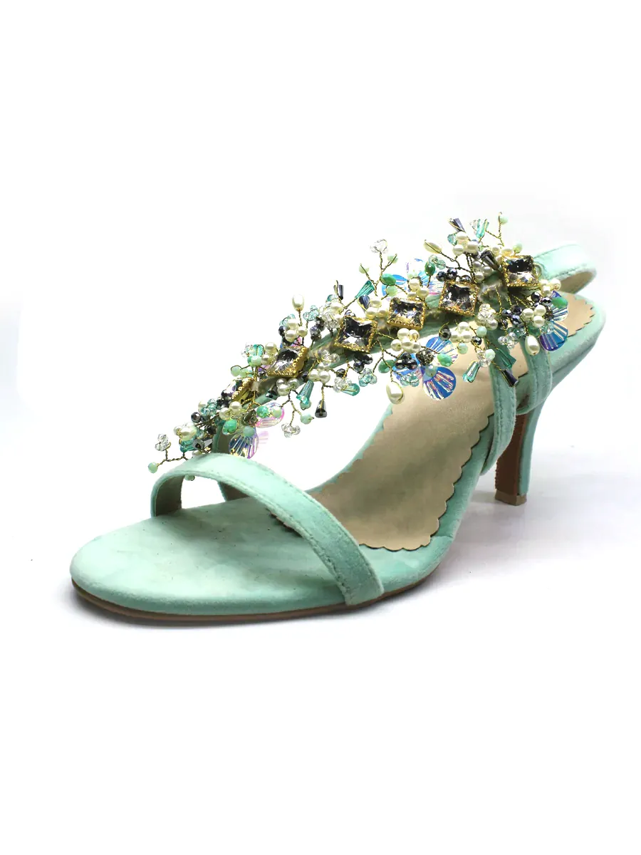 Ferozi Heel Fancy Sandal