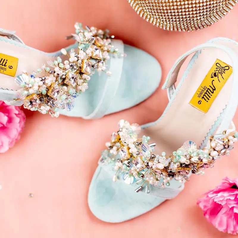 Ferozi Heel Fancy Sandal