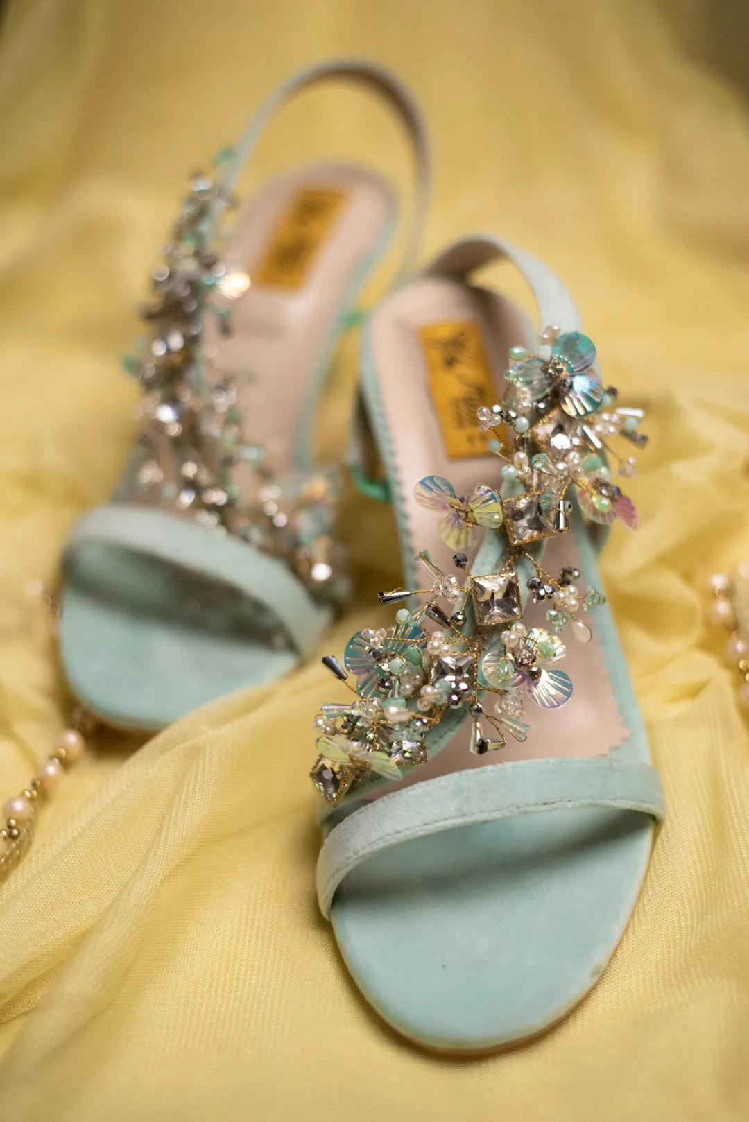 Ferozi Heel Fancy Sandal