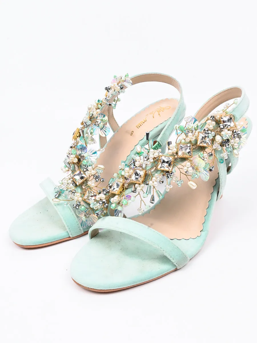 Ferozi Heel Fancy Sandal