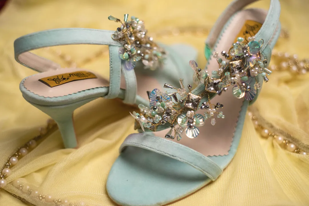 Ferozi Heel Fancy Sandal