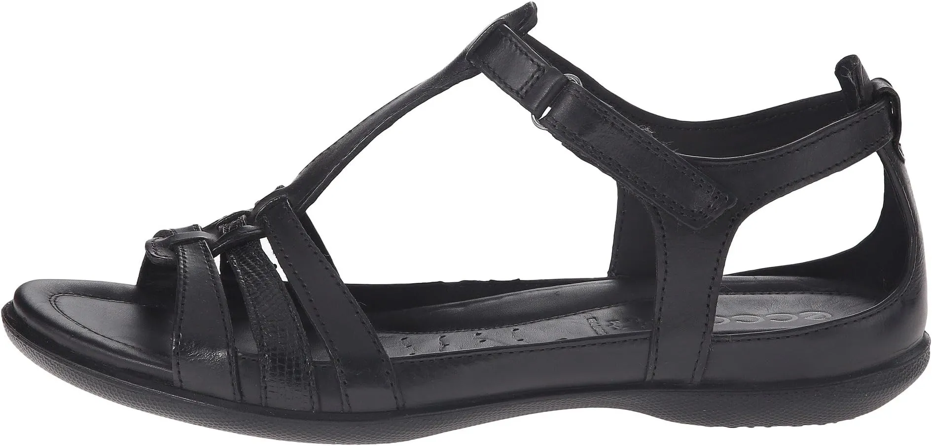 Flash T-Strap Sandal ECCO, Black/Black