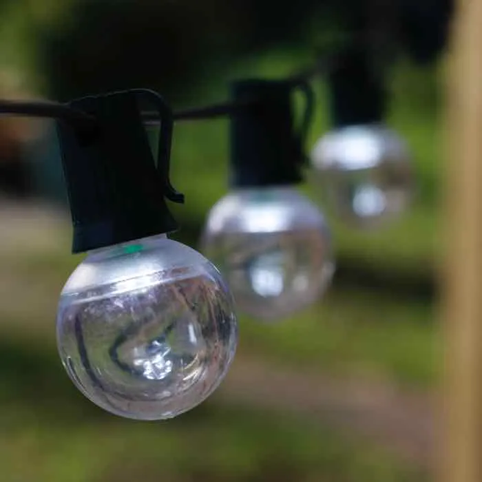 G40 Pure (Cool) White Smooth LED Bulbs E12 Bases (25 Pack)