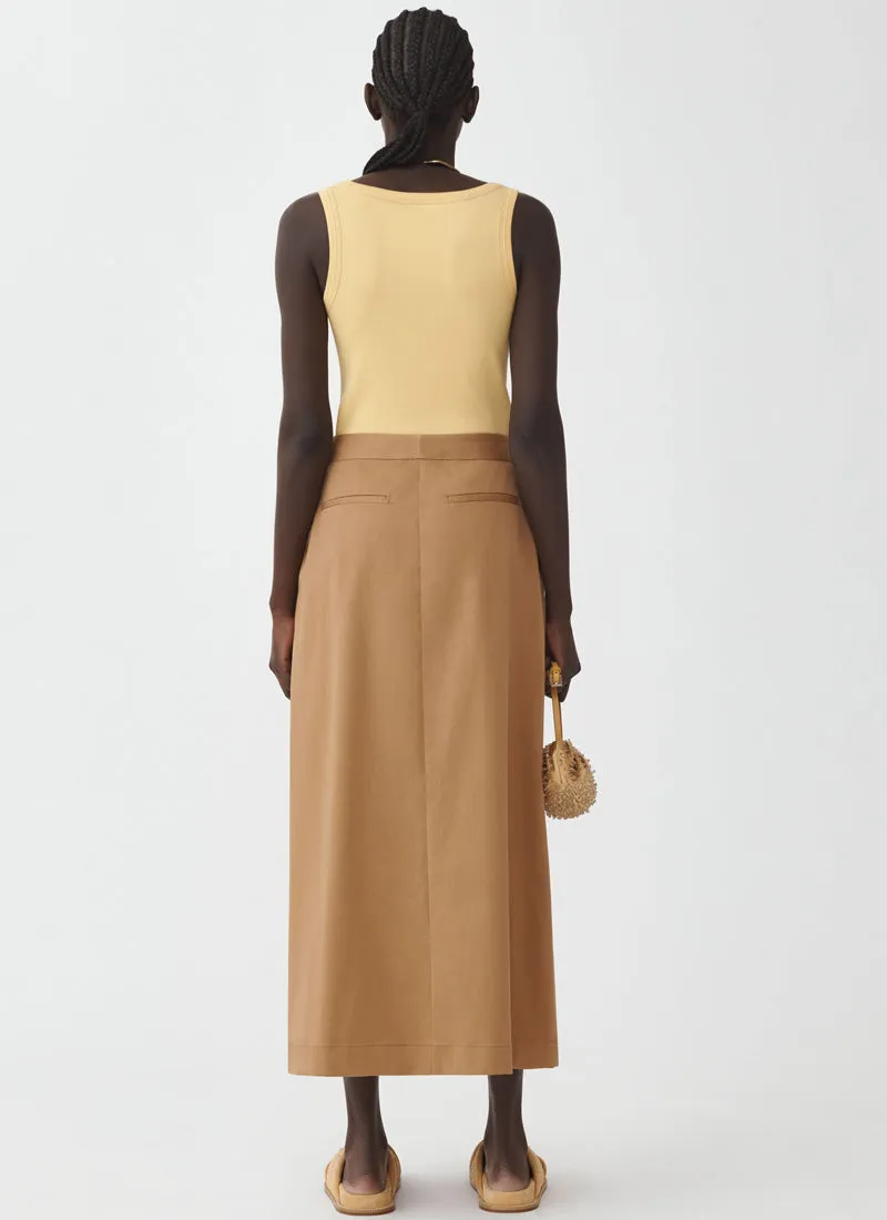 Gabardine Midi Skirt
