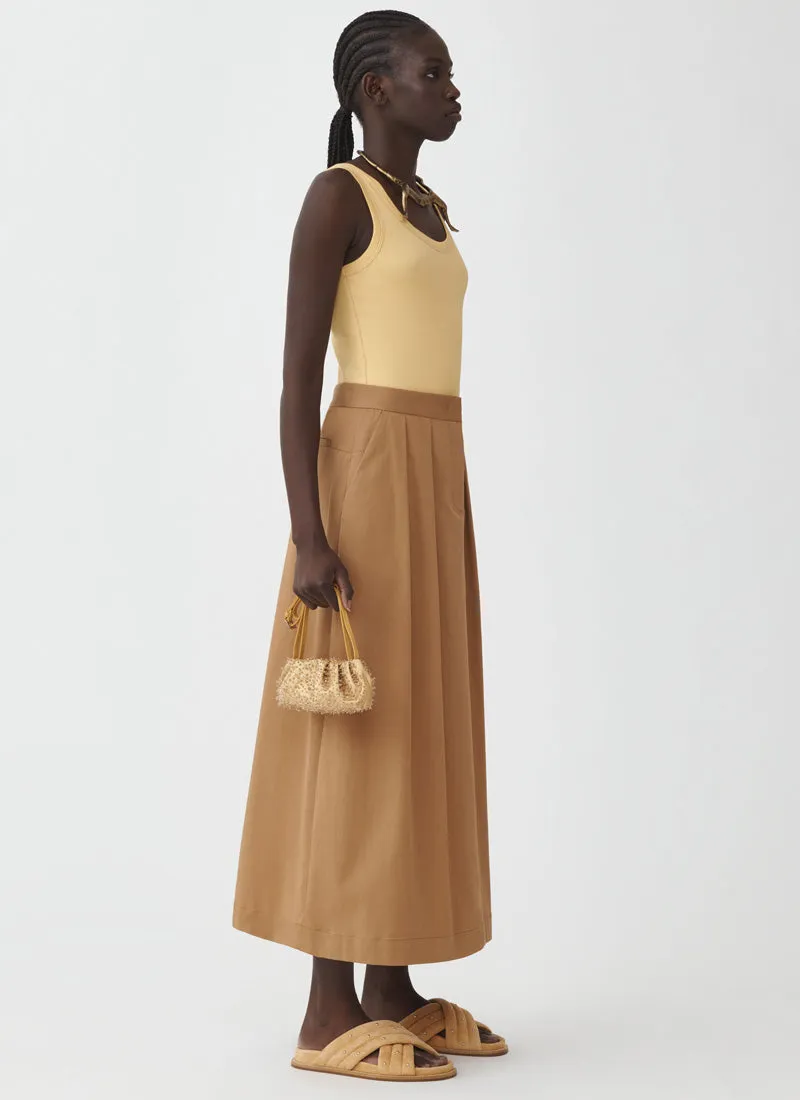 Gabardine Midi Skirt