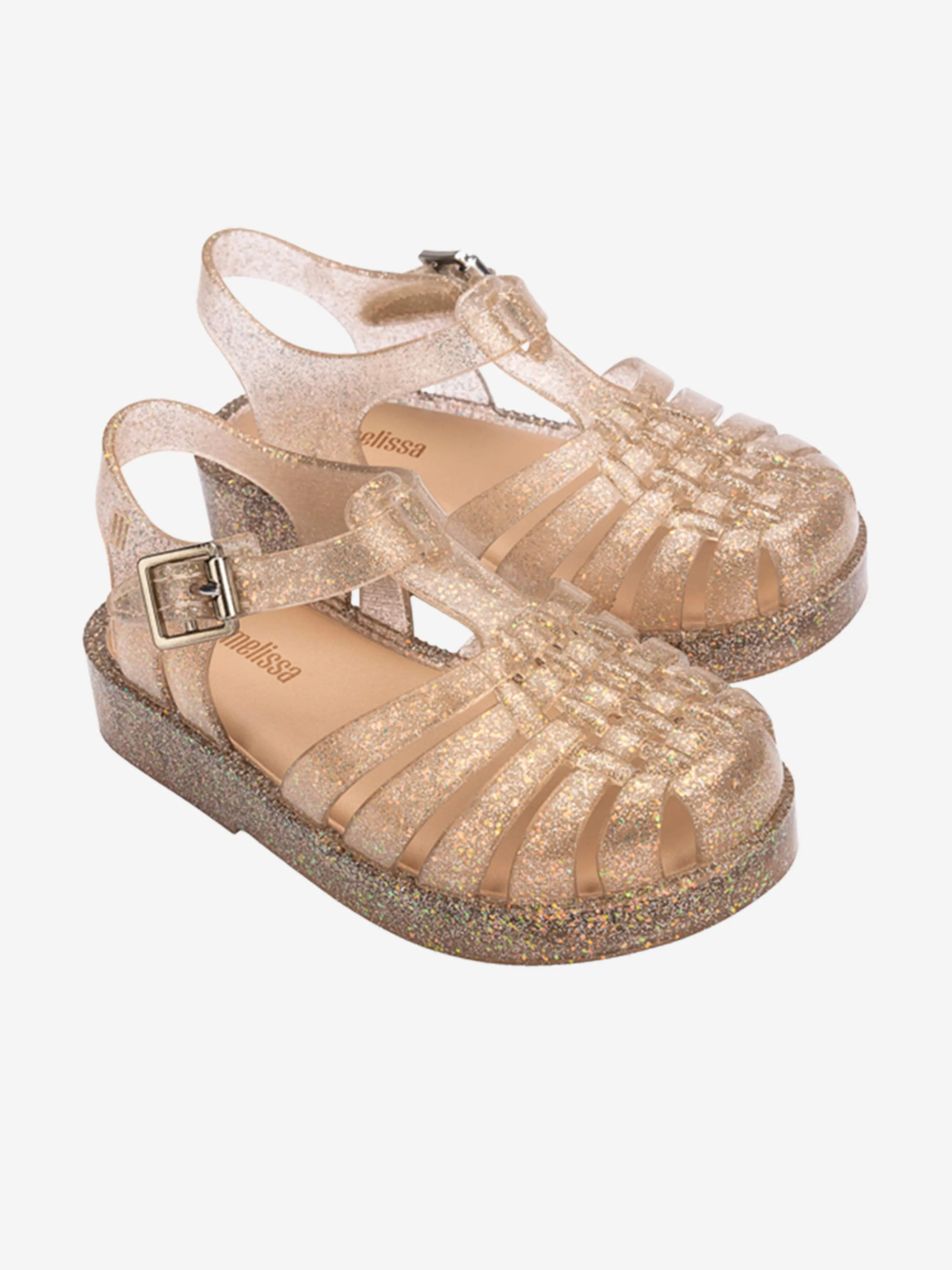 Girls Possession Shiny Sandals in Gold