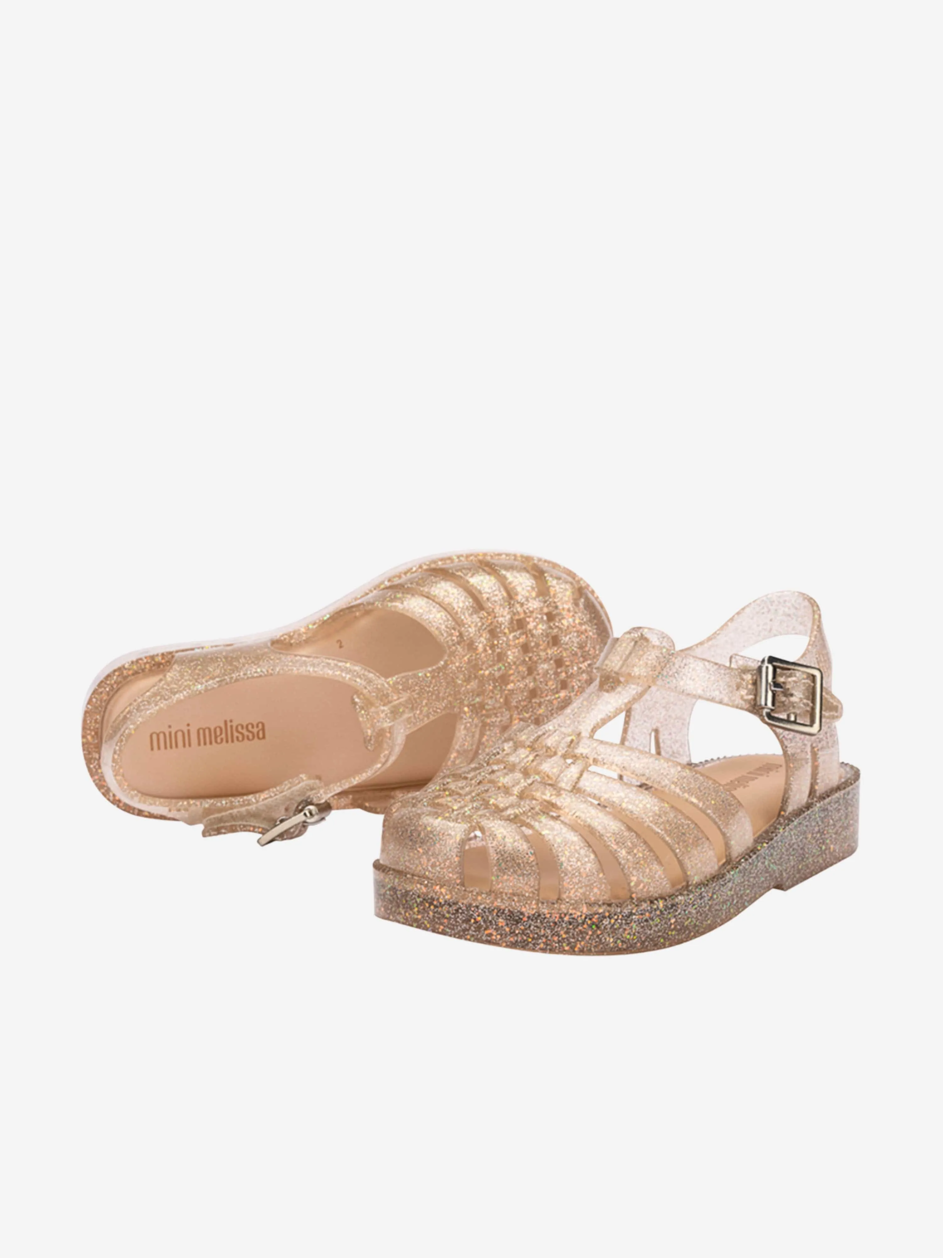 Girls Possession Shiny Sandals in Gold