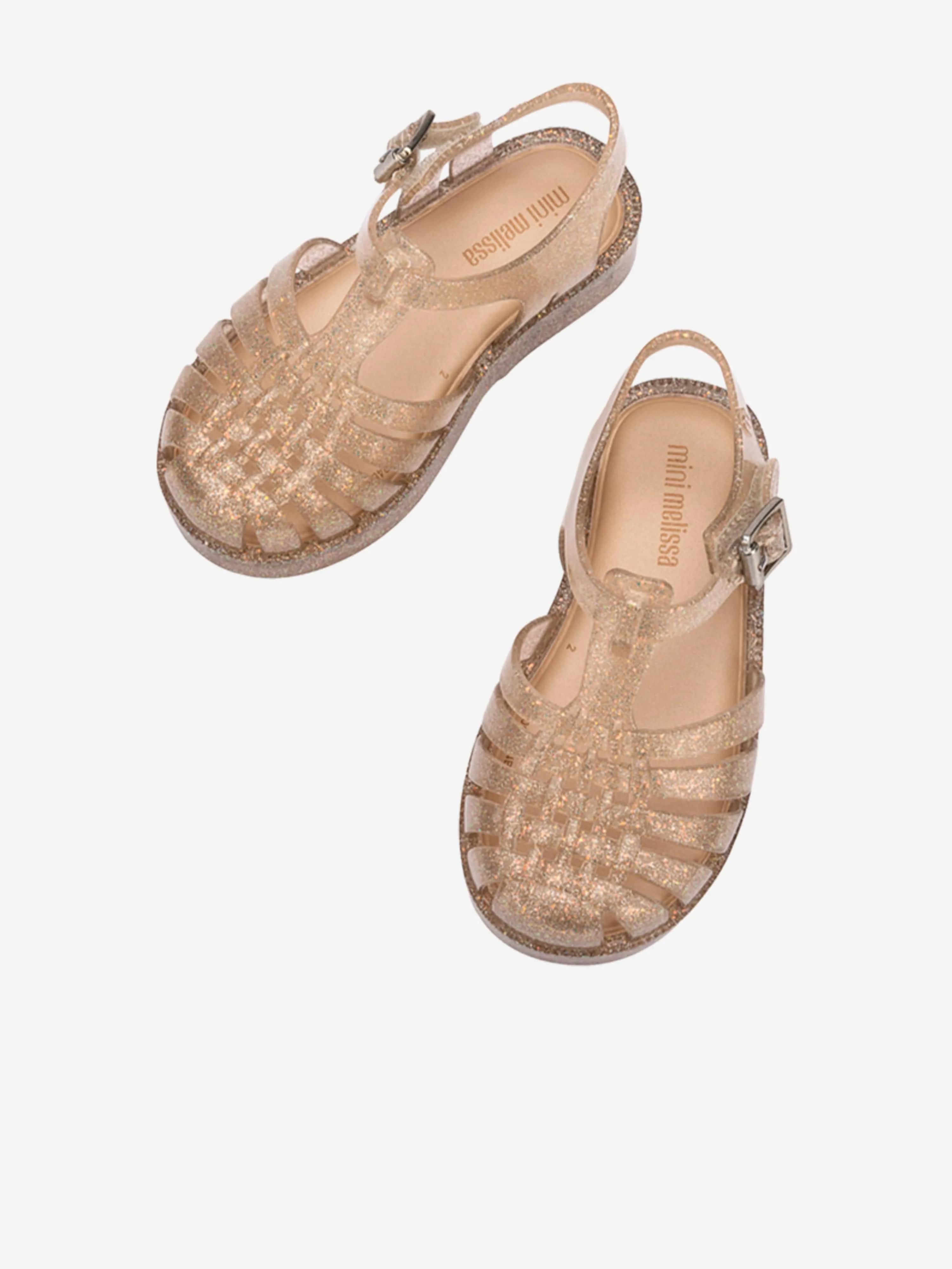 Girls Possession Shiny Sandals in Gold