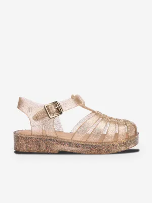 Girls Possession Shiny Sandals in Gold