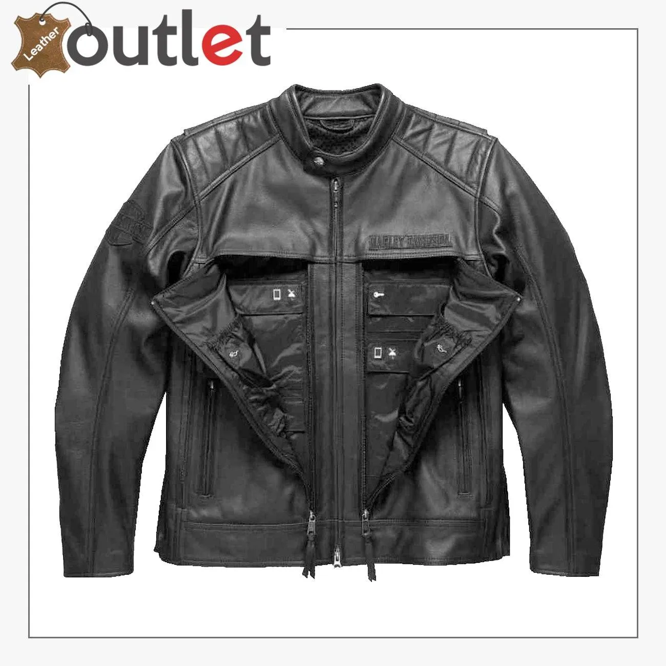 Harley-Davidson Men's Synthesis Pocket System Leather Jacket
