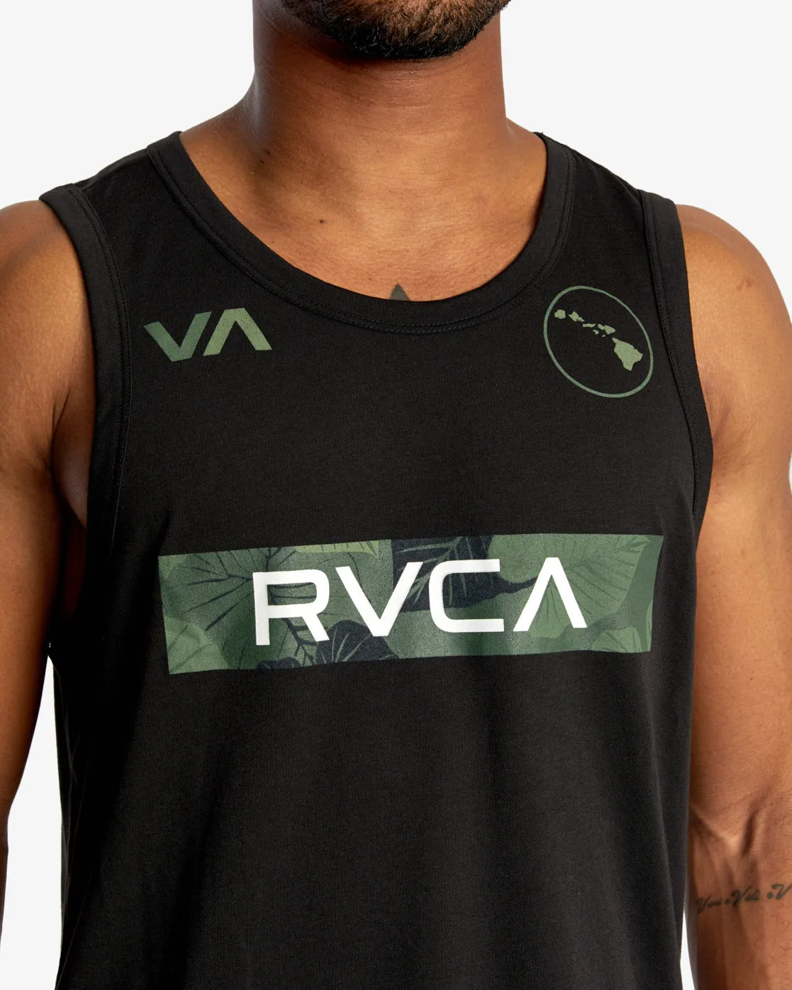 Hawaii Va Box Fill Tank Top - Black