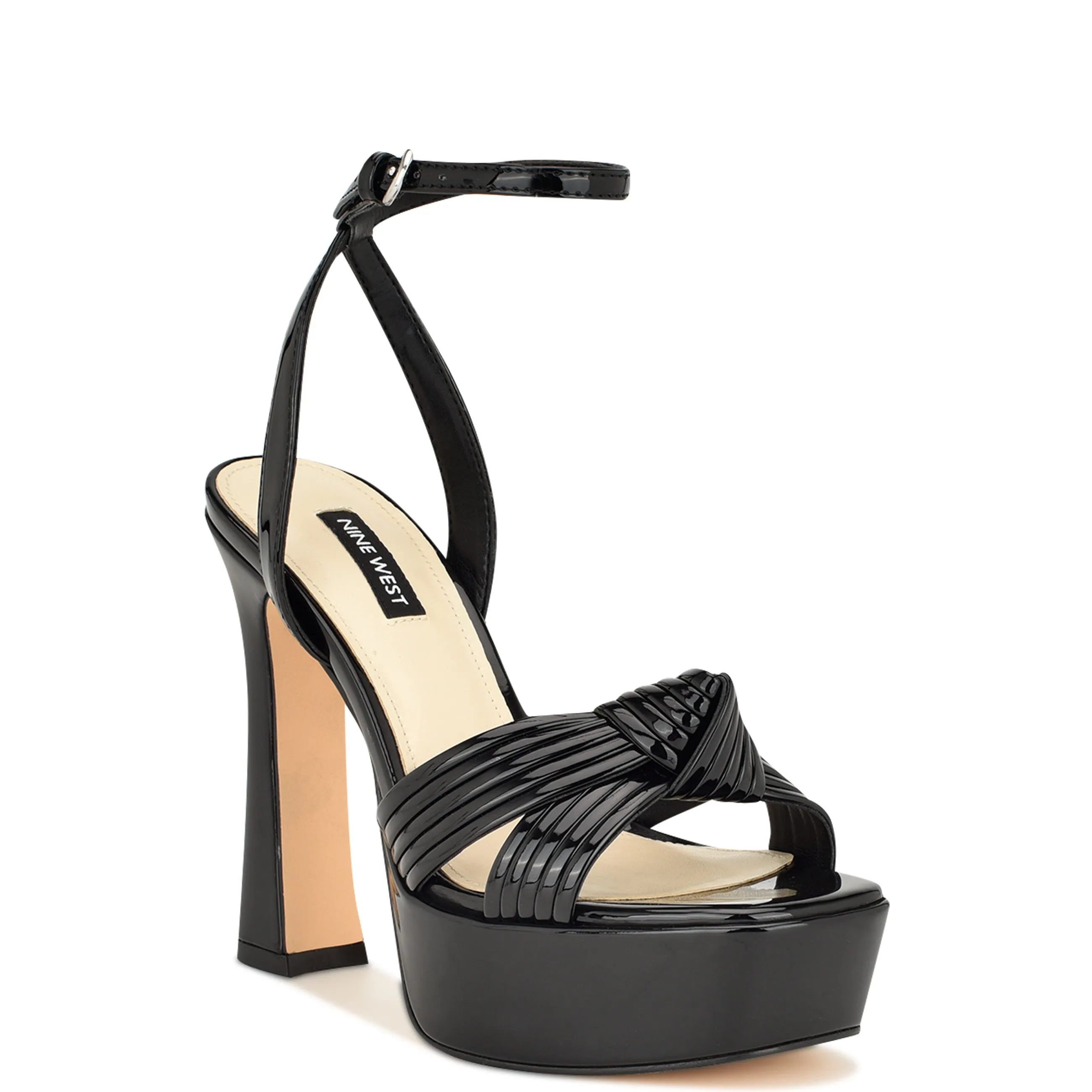 Irna Platform Ankle Strap Knotted Sandals