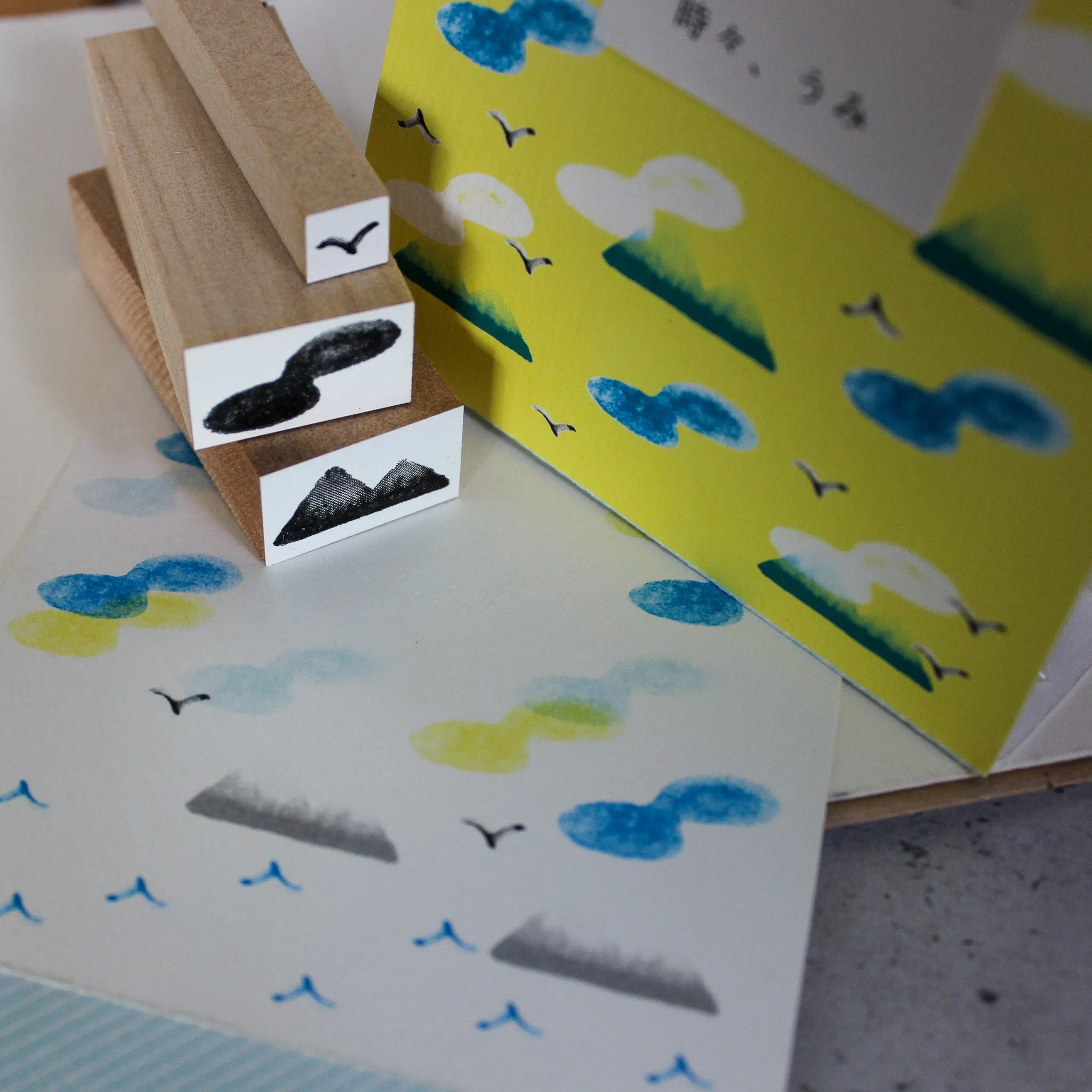 Japanese Rubber Stamps : Abstract Nature Sets