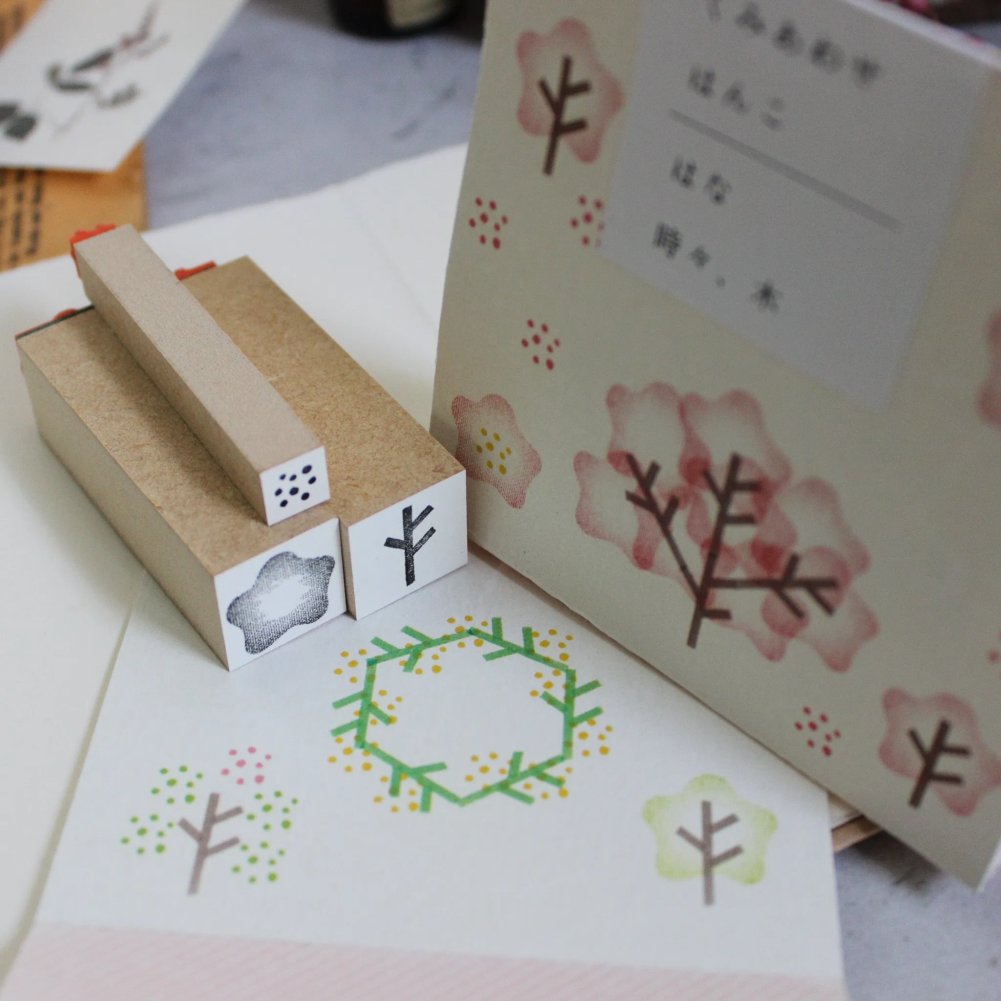 Japanese Rubber Stamps : Abstract Nature Sets