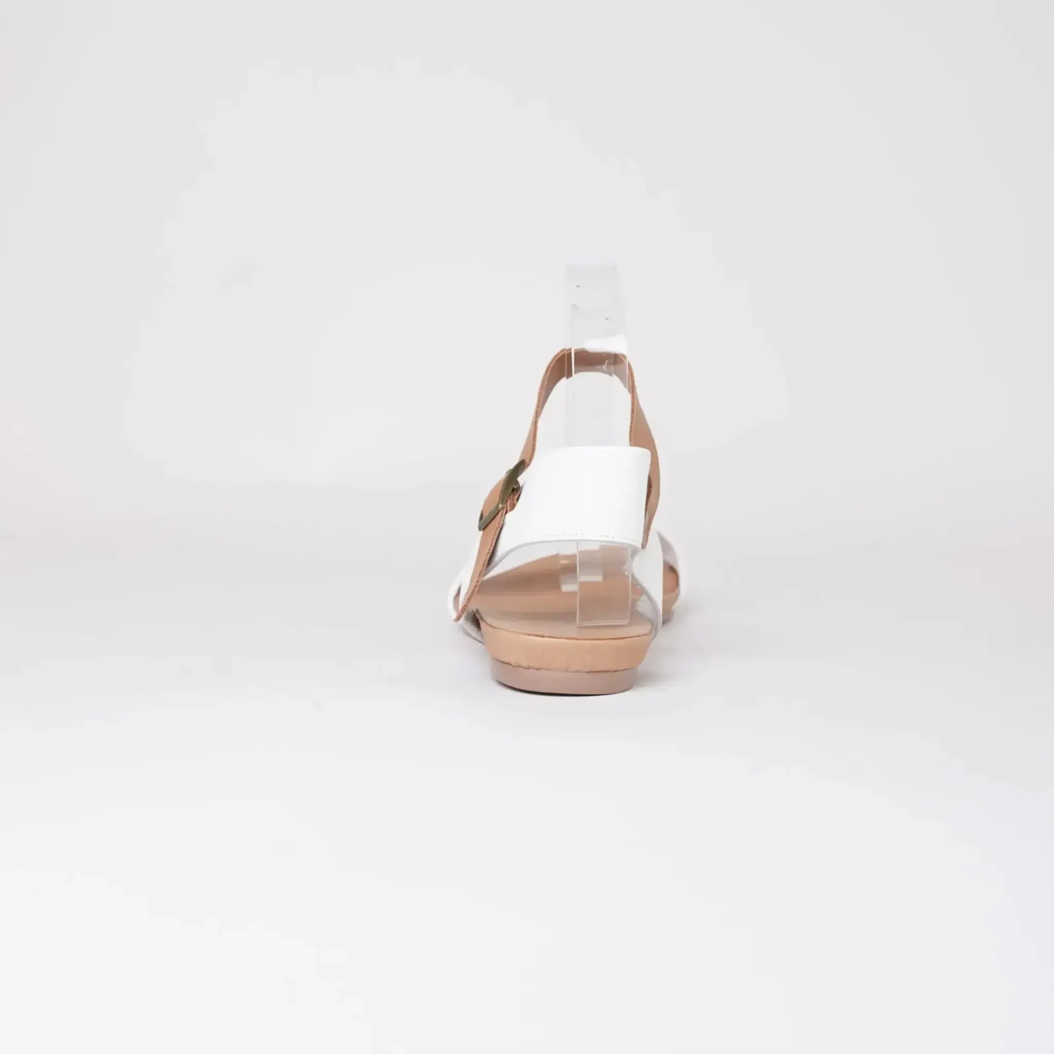 Jinnit White/ Tan Leather Sandals