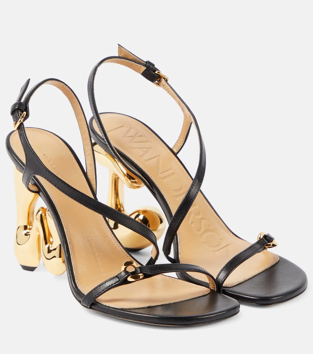 Jw Anderson bubble heel leather sandals, black
