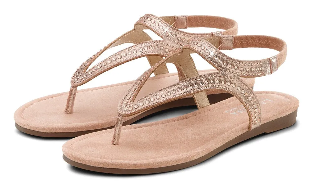 Lascana T-strap sandals, gold