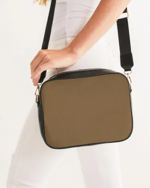 Medium Dark Orange Brown Crossbody Bag | Medium Dark Pastel Orange Brown | C0M30Y60K60