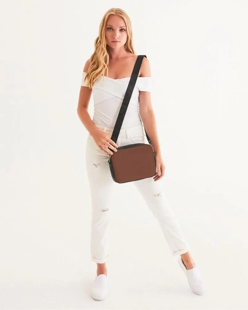 Medium Dark Red Brown Crossbody Bag | Medium Dark Pastel Red Brown | C0M60Y60K60