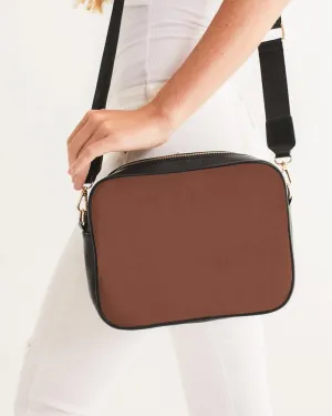 Medium Dark Red Brown Crossbody Bag | Medium Dark Pastel Red Brown | C0M60Y60K60