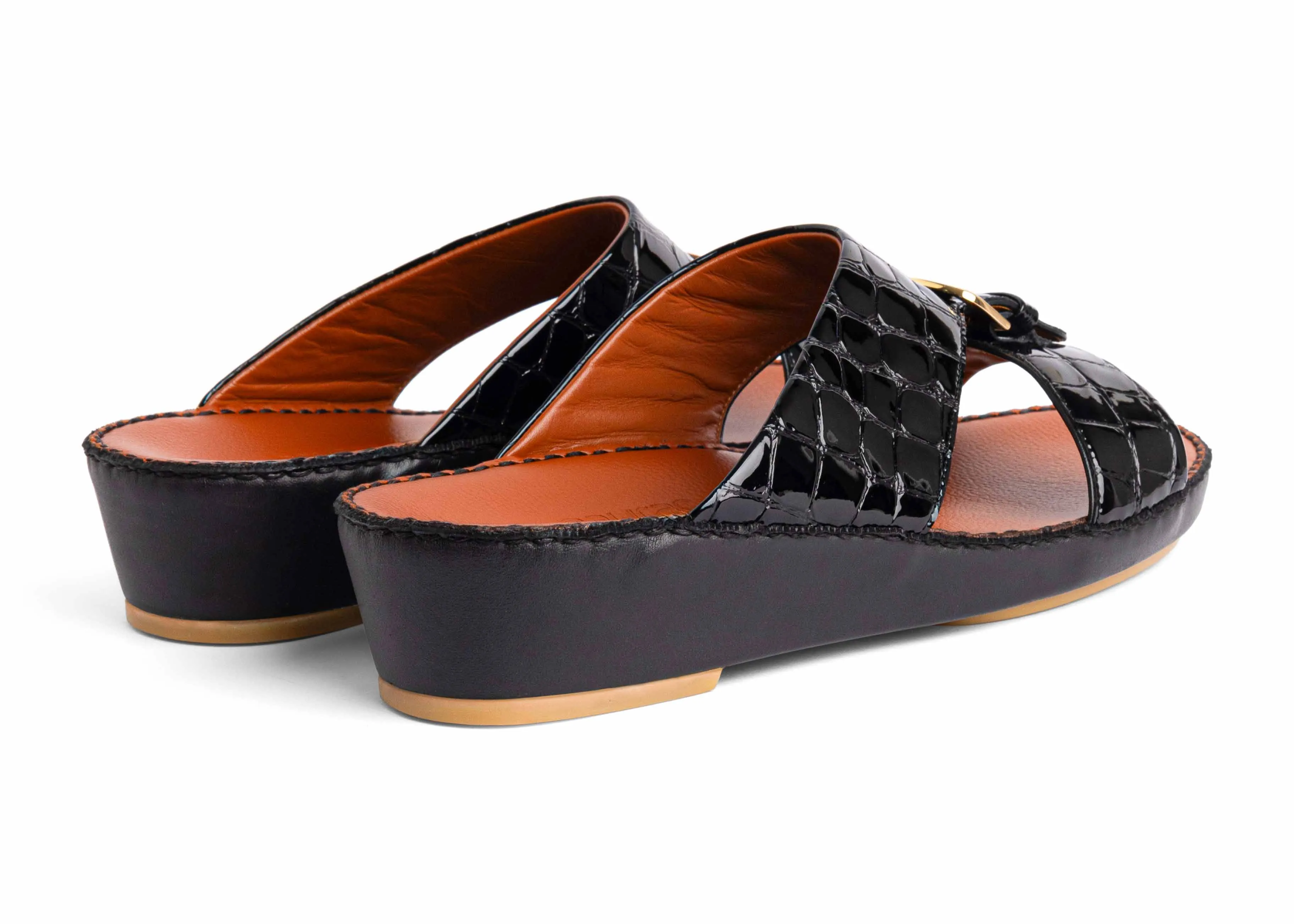 Men Leather Sandal M1493 LAK