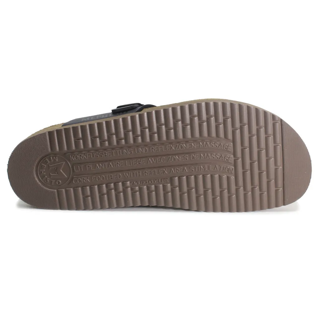 Mephisto Mens Sandals Niels Casual Buckle Slip On Open Back Smooth Leather - UK 9.5