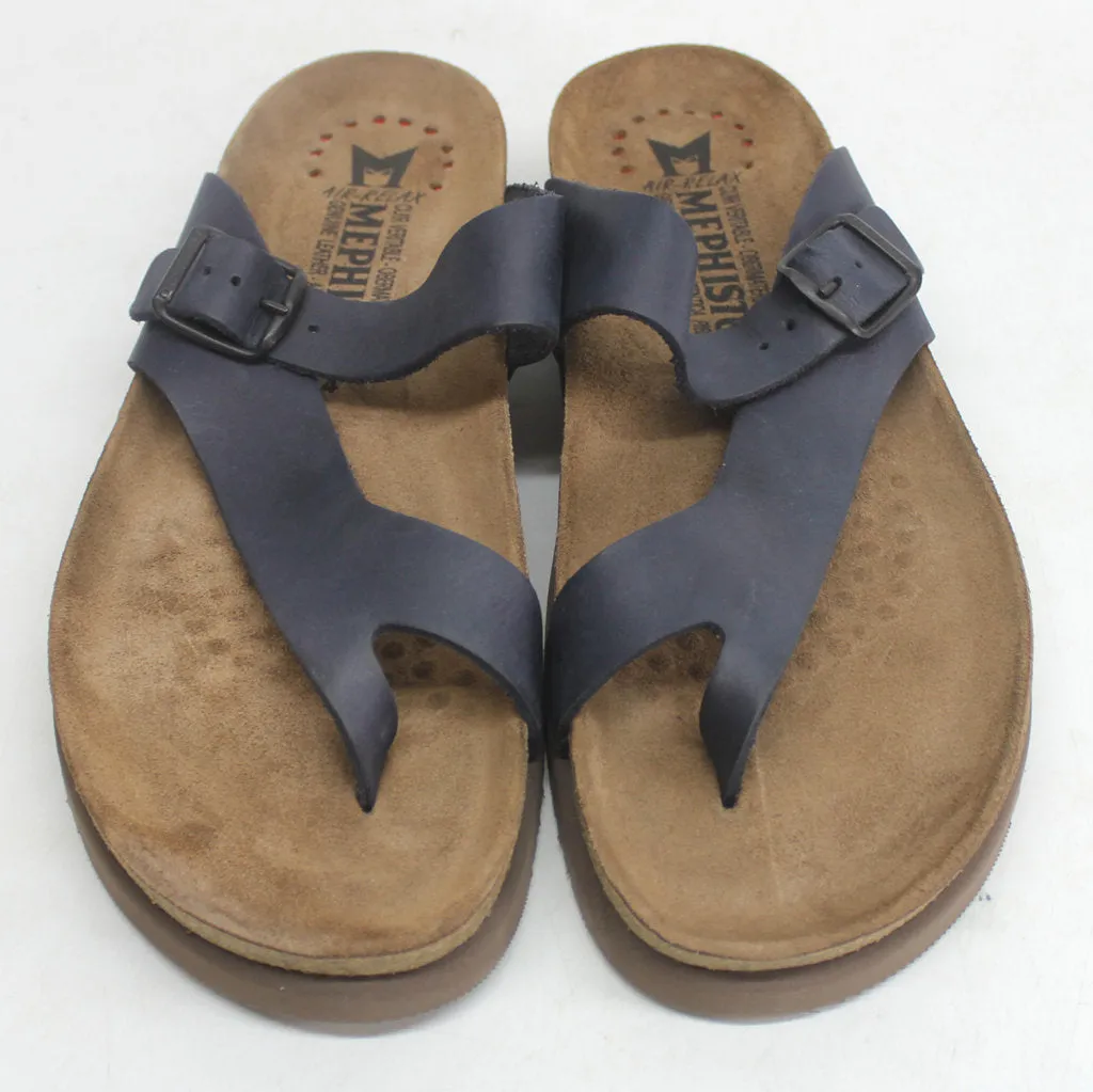 Mephisto Mens Sandals Niels Casual Buckle Slip On Open Back Smooth Leather - UK 9.5