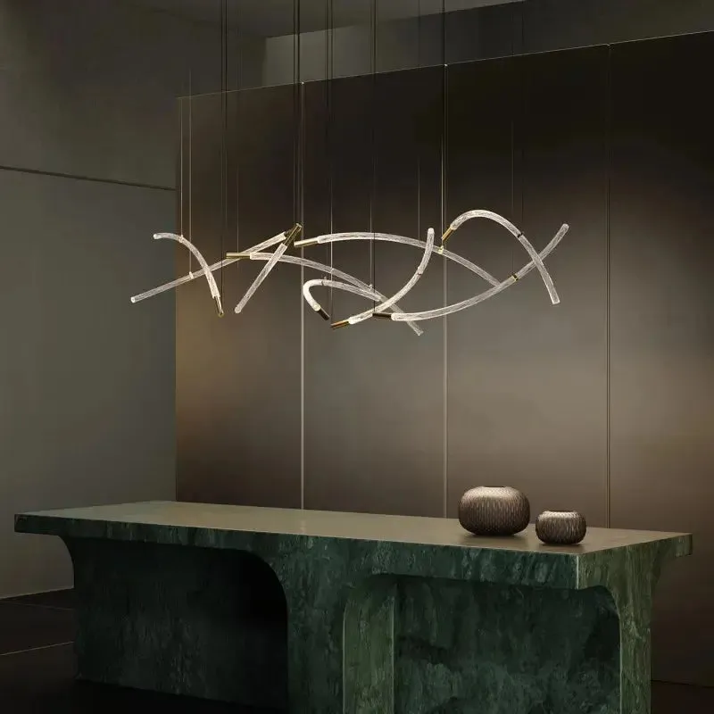 Modern Crystal Hanging Glass Chandelier