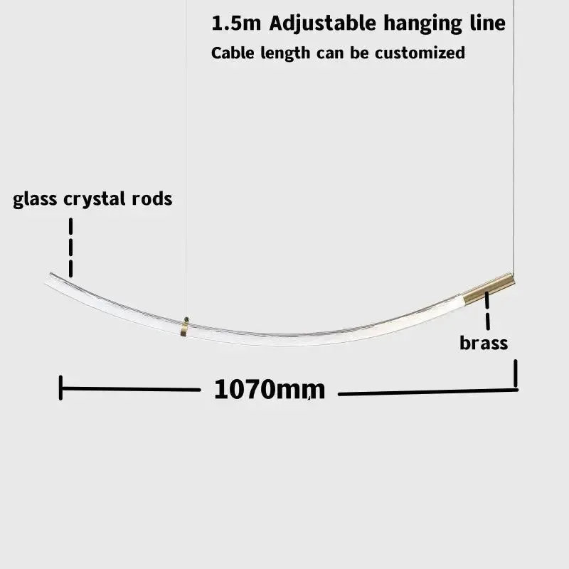 Modern Crystal Hanging Glass Chandelier