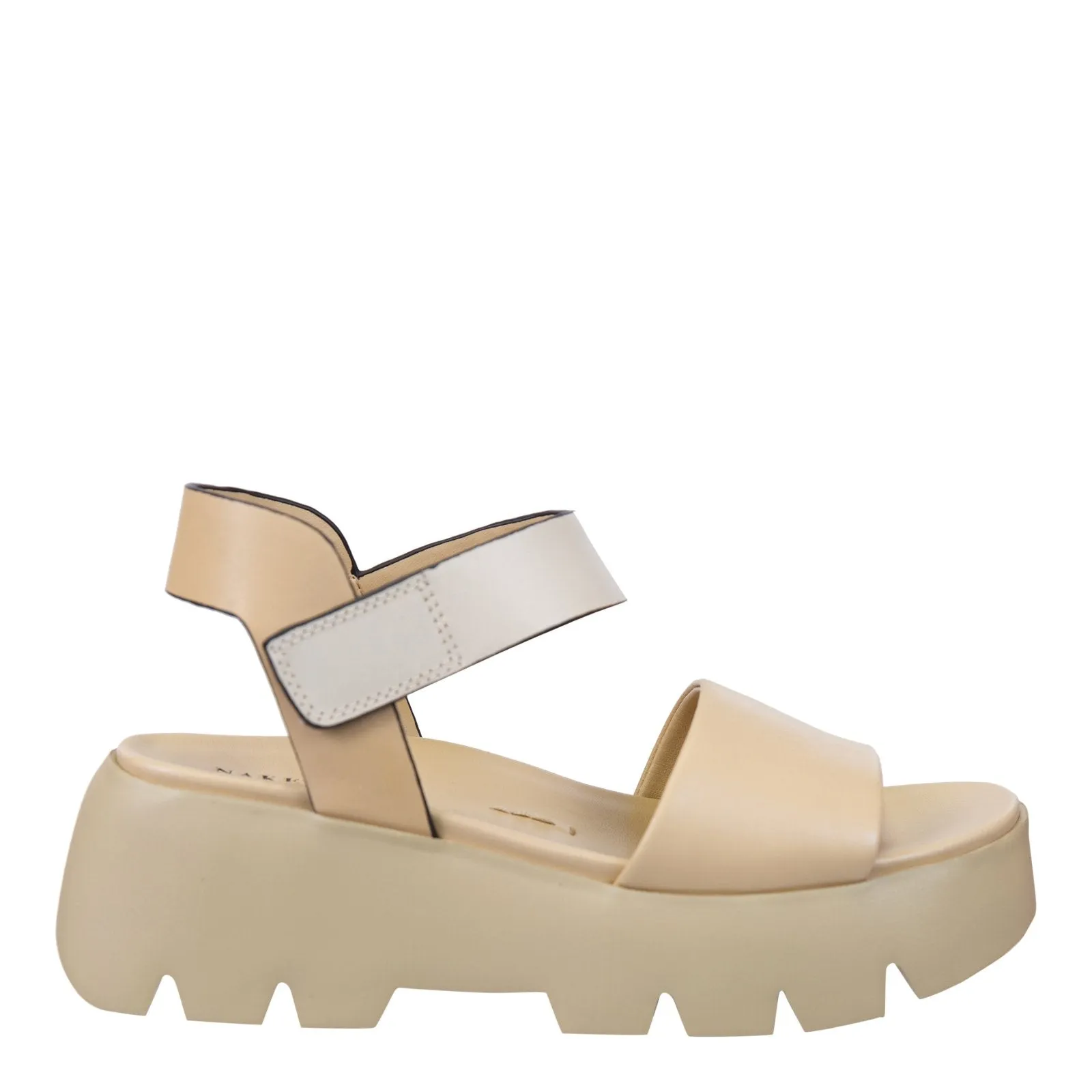 Naked Feet: ALLOY in BEIGE Platform Sandals